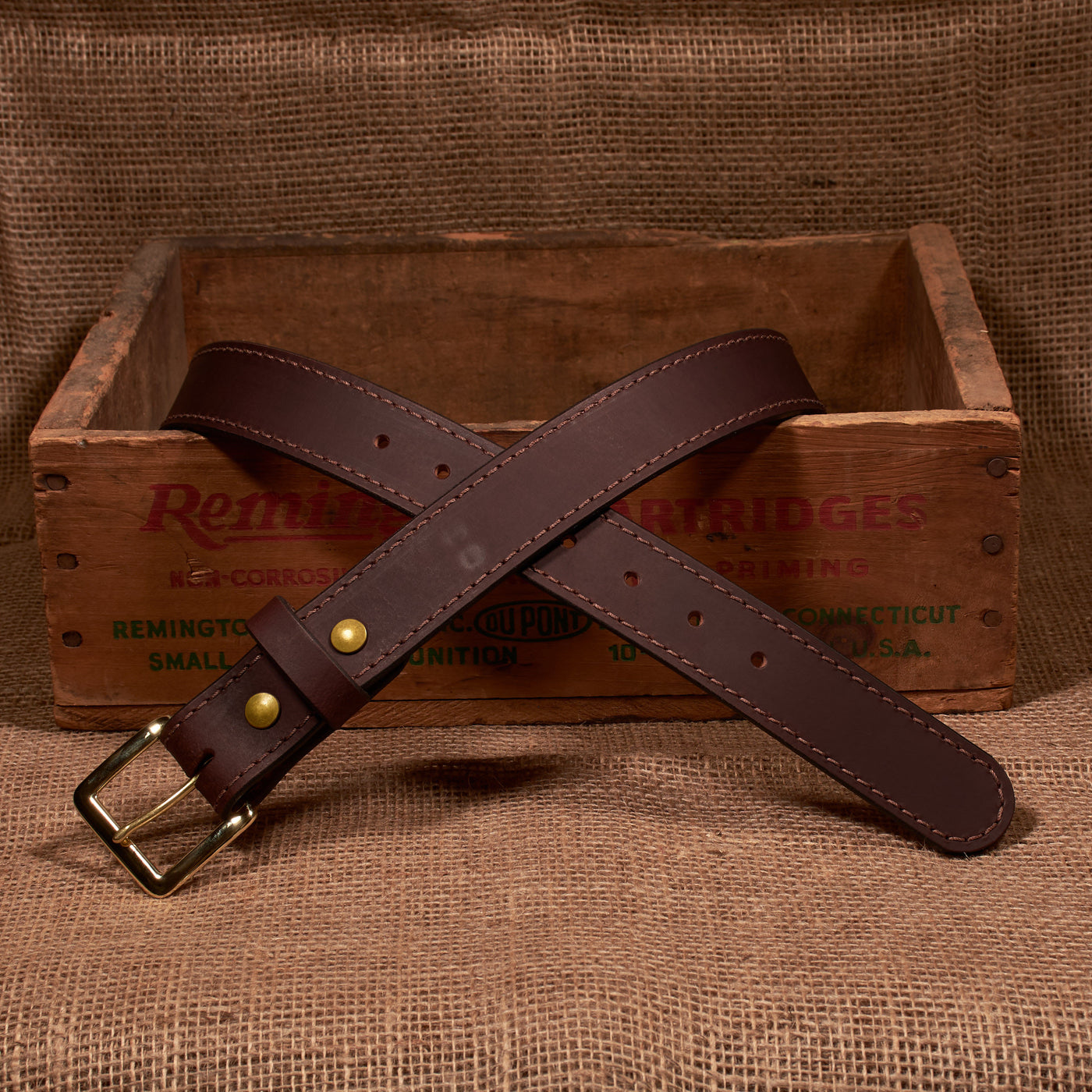 The Classic Series Leather Belt - Solid Brass