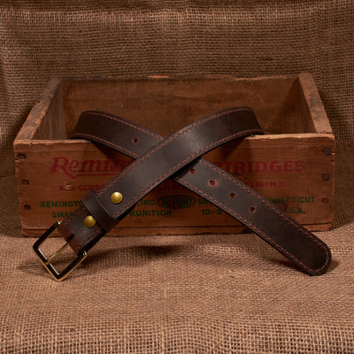 The Classic Series Leather Belt - Solid Brass