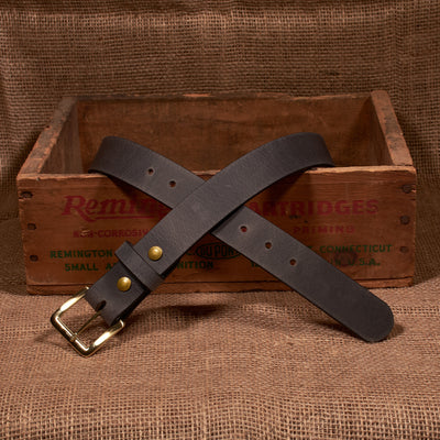 The Classic Series Leather Belt - Solid Brass