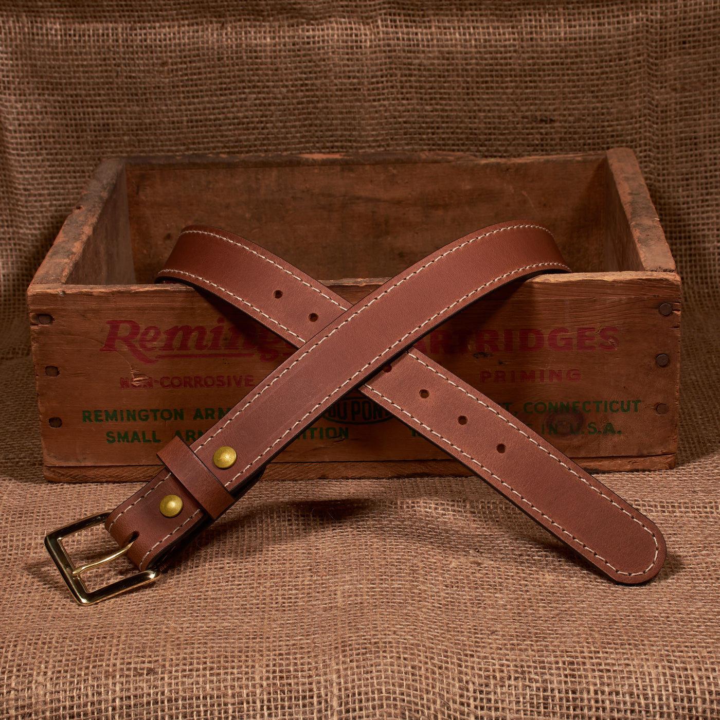 The Classic Series Leather Belt - Solid Brass