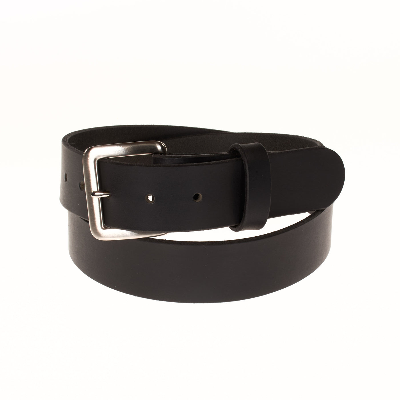 The Classic Series Leather Belt - Brushed Nickel