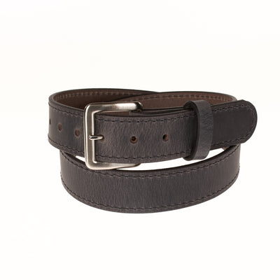 The Classic Series Leather Belt - Brushed Nickel