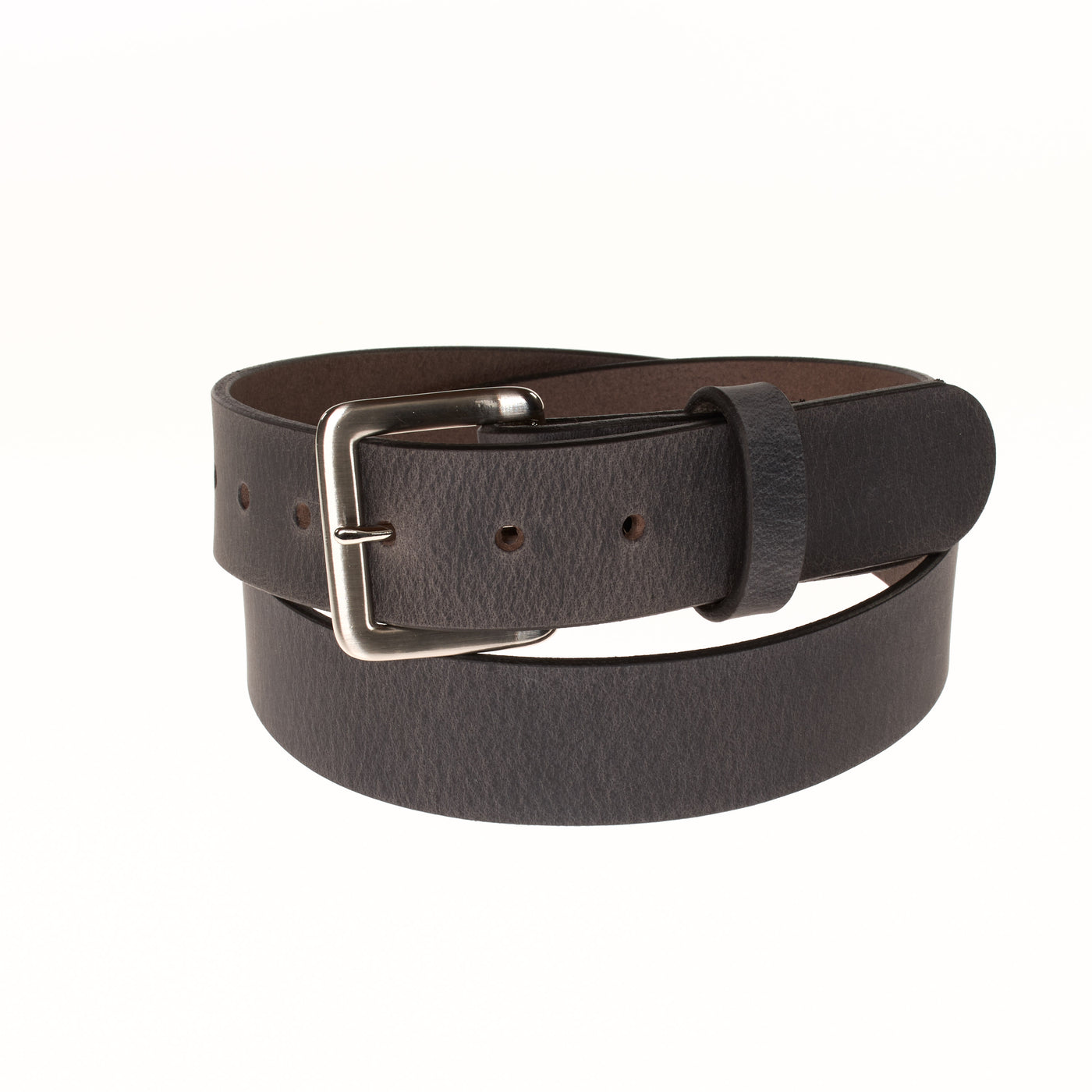 The Classic Series Leather Belt - Brushed Nickel