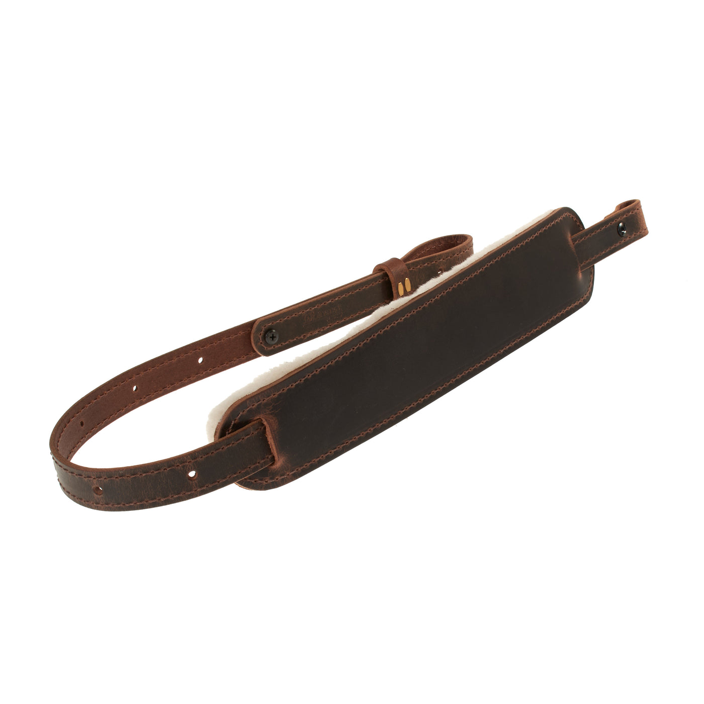 BF500SW Buffalo Leather Padded Rifle Sling - Sheep Wool Comfort Pad