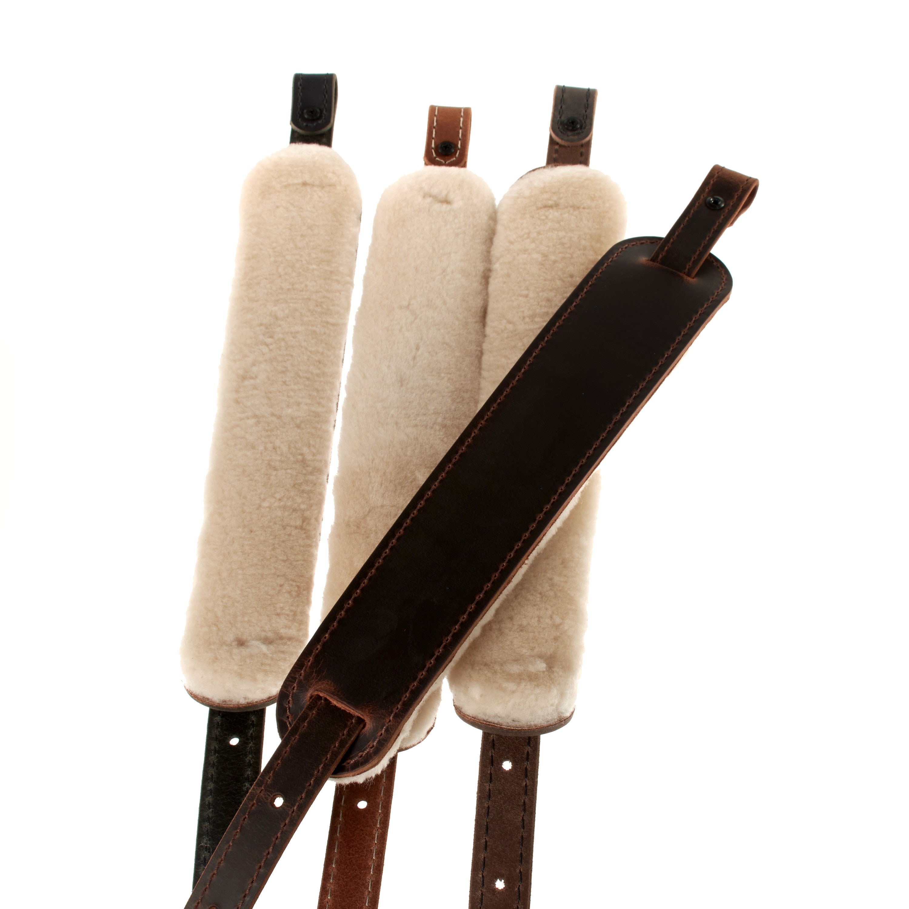 BF500SW Buffalo Leather Padded Rifle Sling - Sheep Wool Comfort