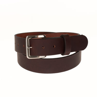 The Classic Series Leather Belt - Brushed Nickel