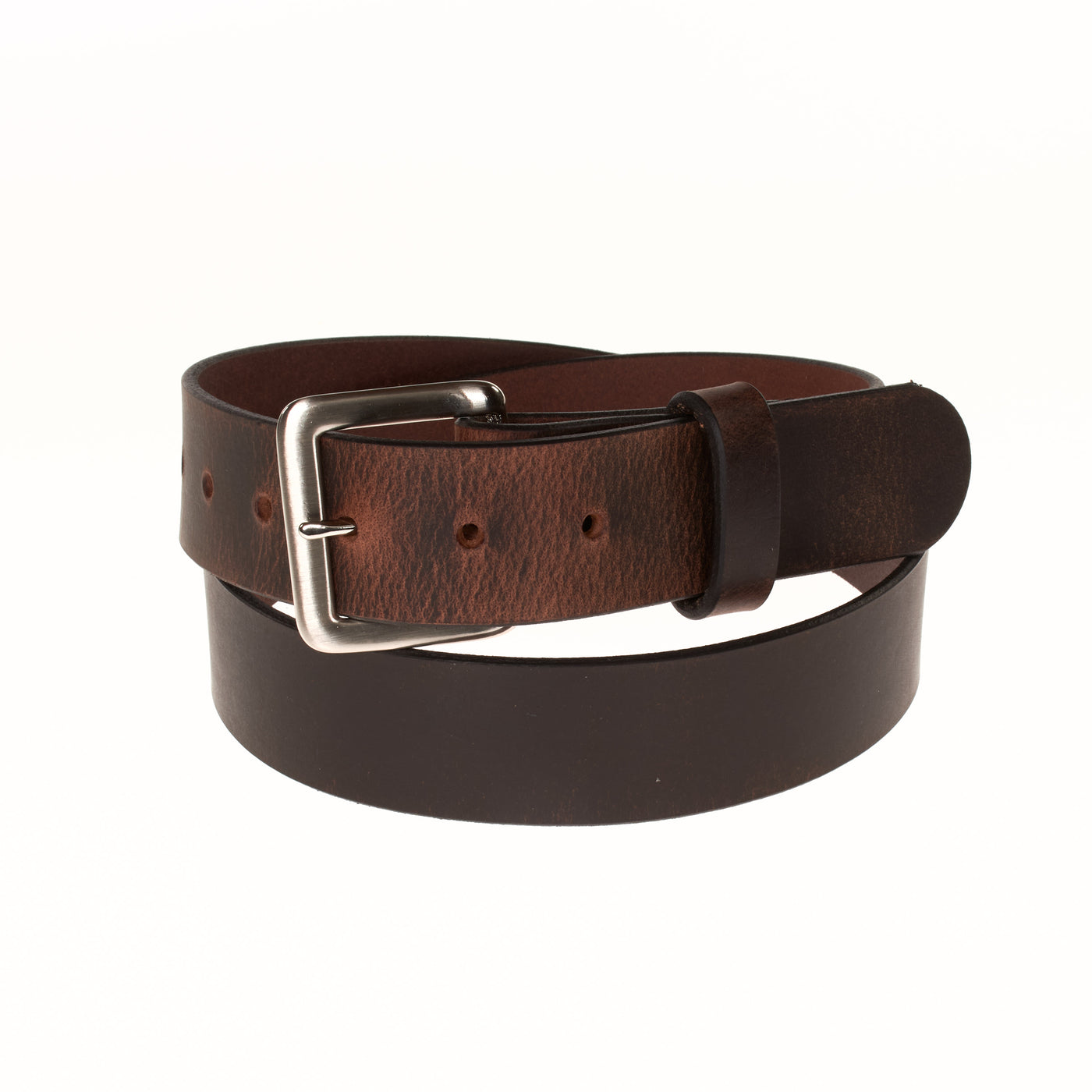 The Classic Series Leather Belt - Brushed Nickel