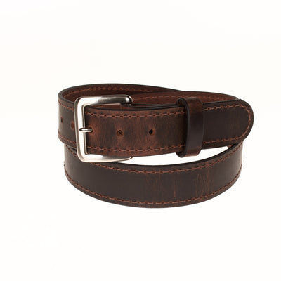 The Classic Series Leather Belt - Brushed Nickel