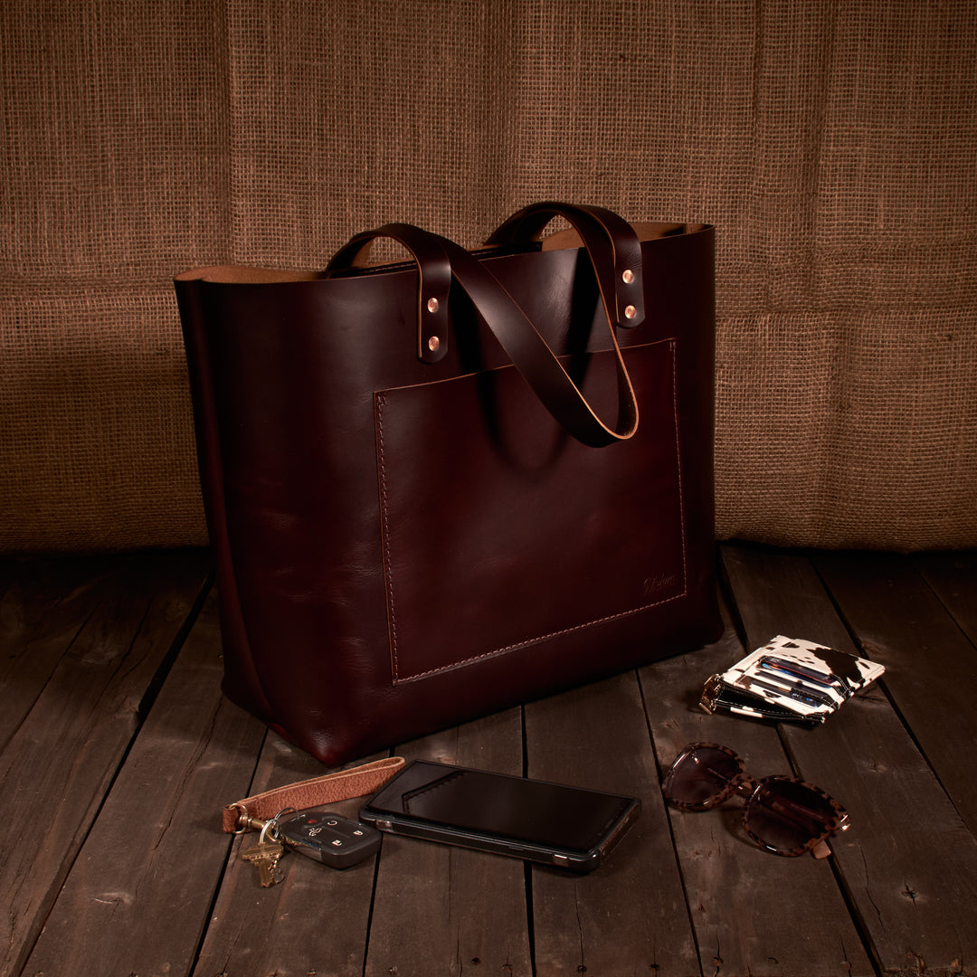 Leather Tote Bag - Large