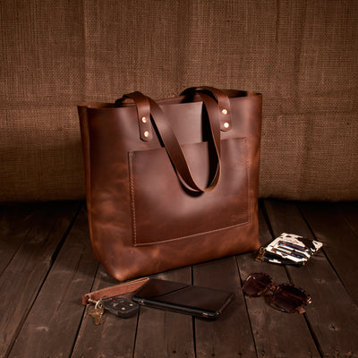 Leather Tote Bag - Medium