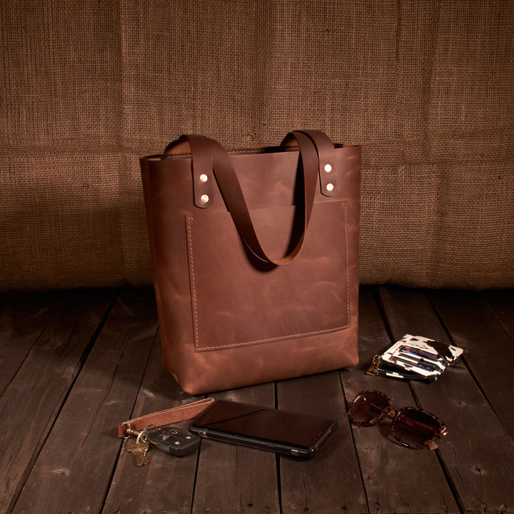 Leather Tote Bag -Small