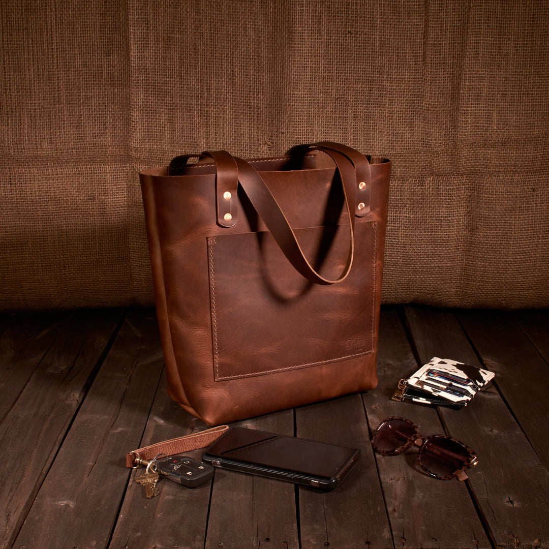 Leather Tote Bag -Small