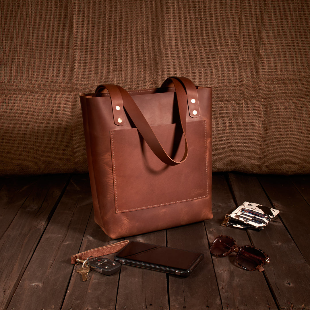 Leather Tote Bag -Small