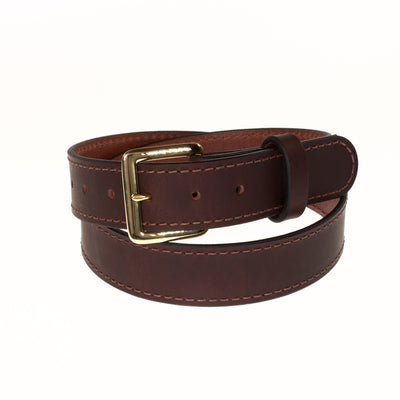 The Classic Series Leather Belt - Solid Brass