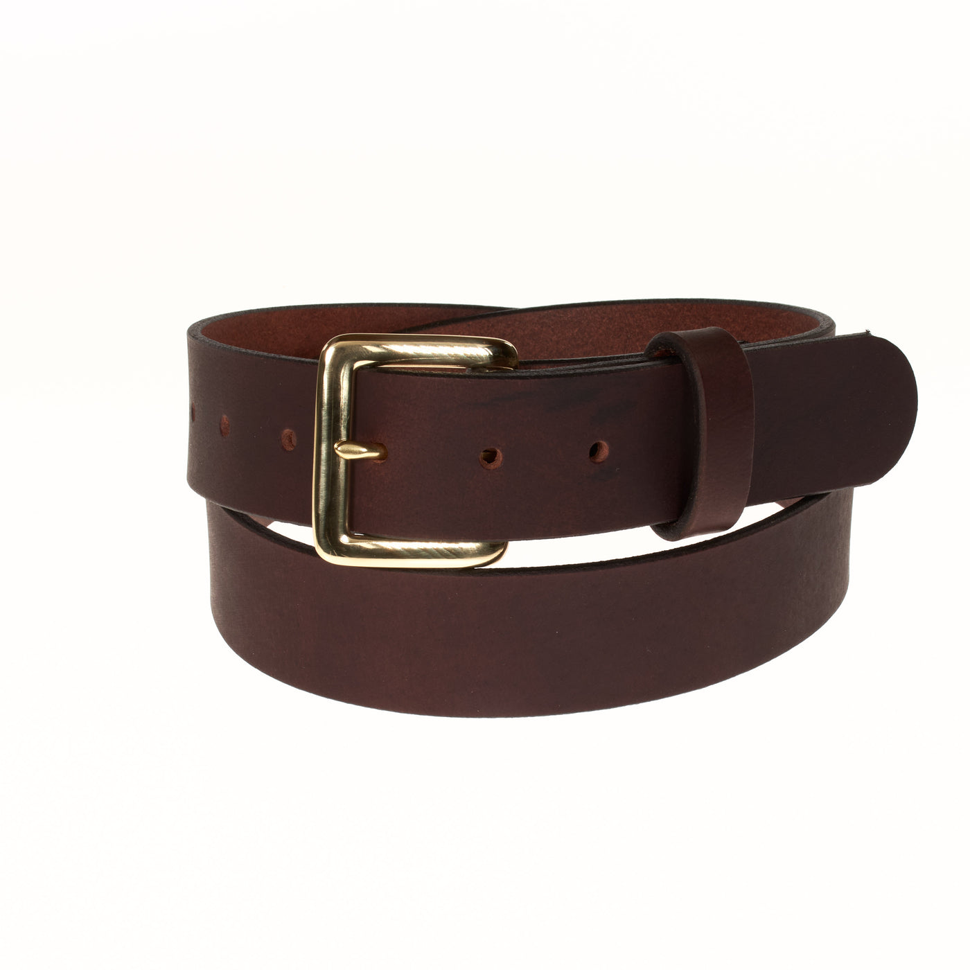 The Classic Series Leather Belt - Solid Brass