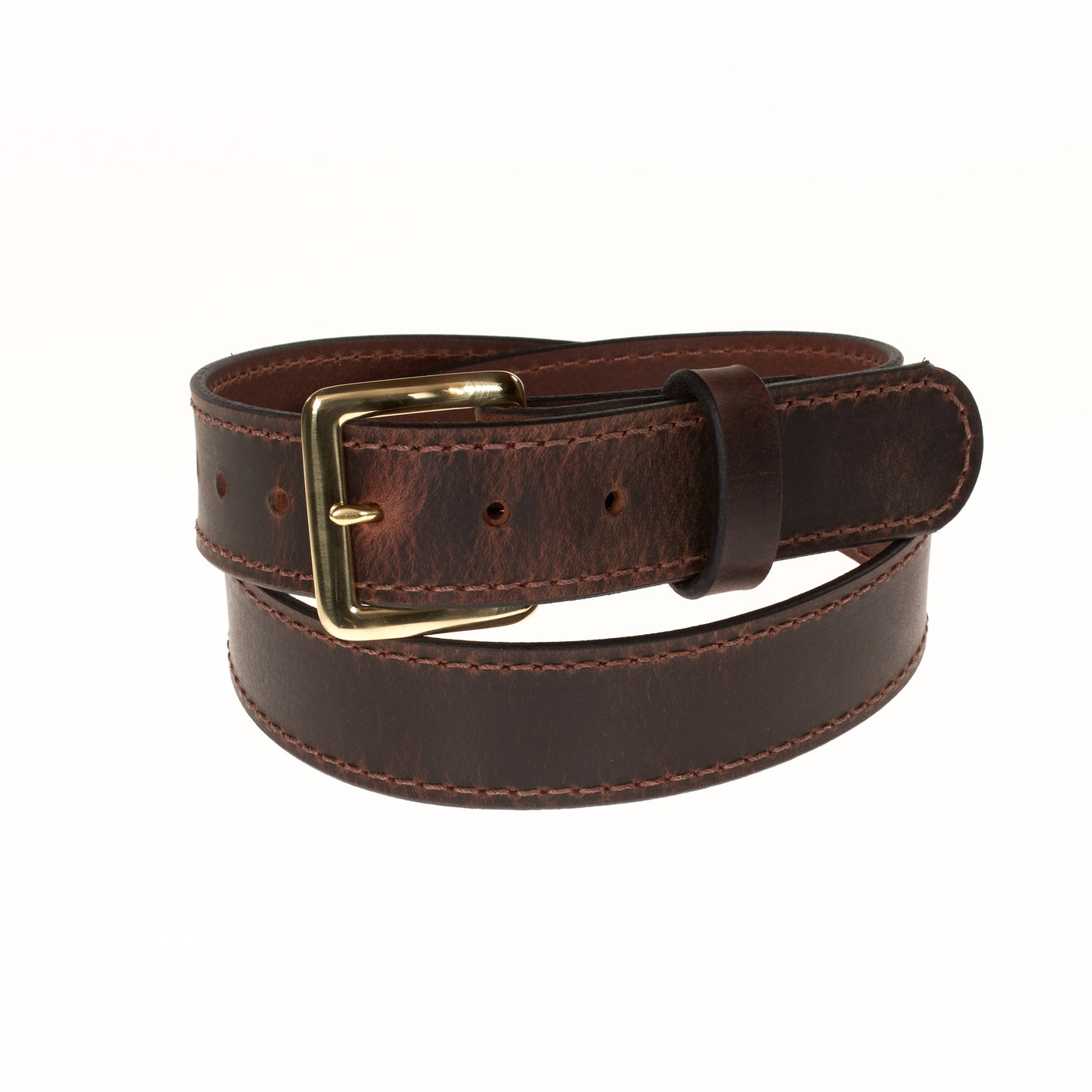 The Classic Series Leather Belt - Solid Brass