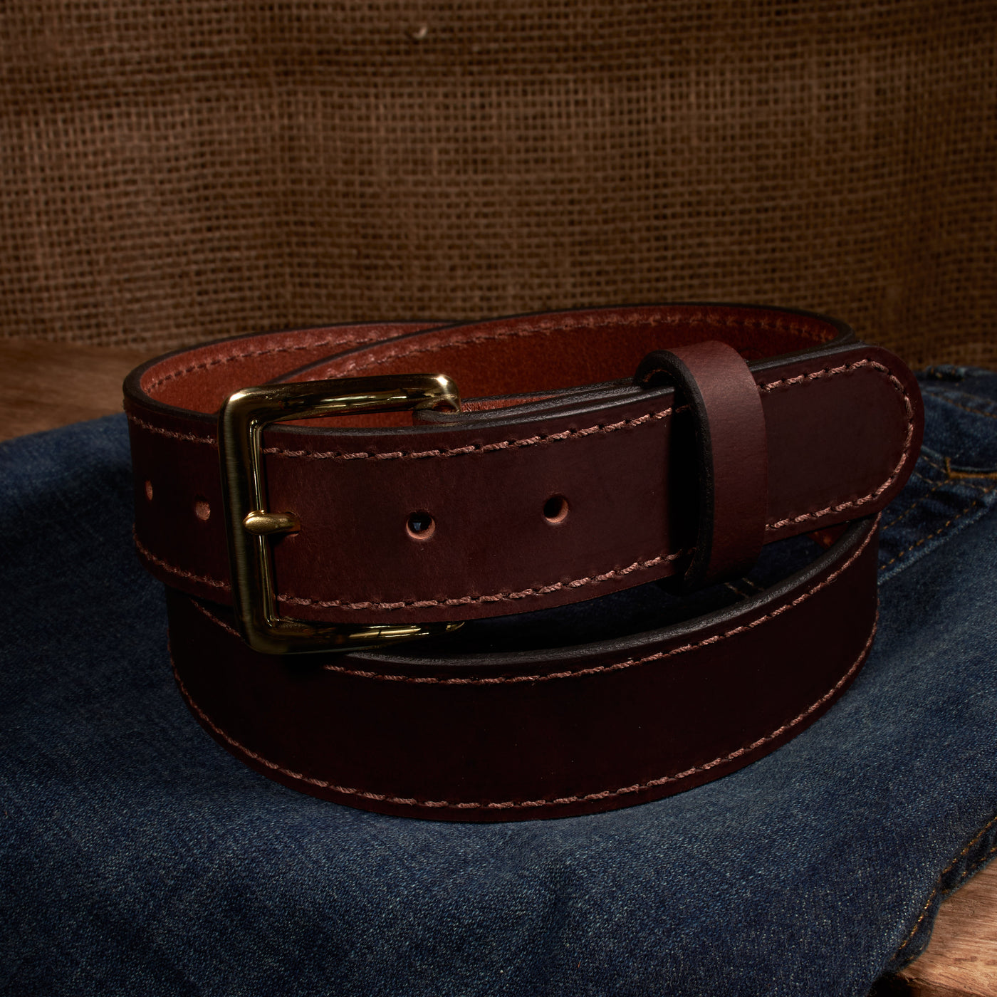 The Classic Series Leather Belt - Solid Brass