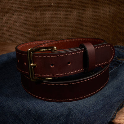 The Classic Series Leather Belt - Solid Brass