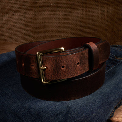 The Classic Series Leather Belt - Solid Brass