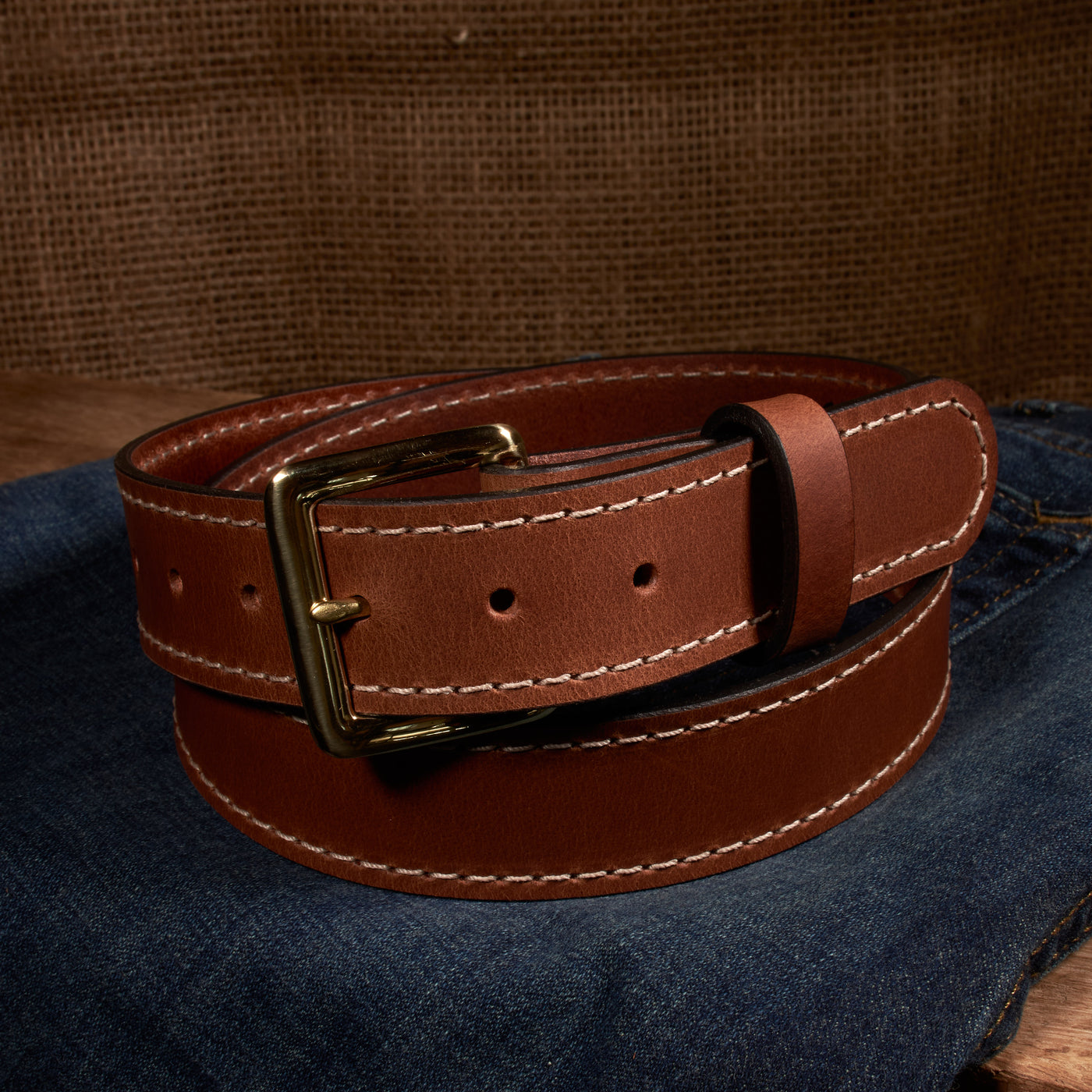 The Classic Series Leather Belt - Solid Brass