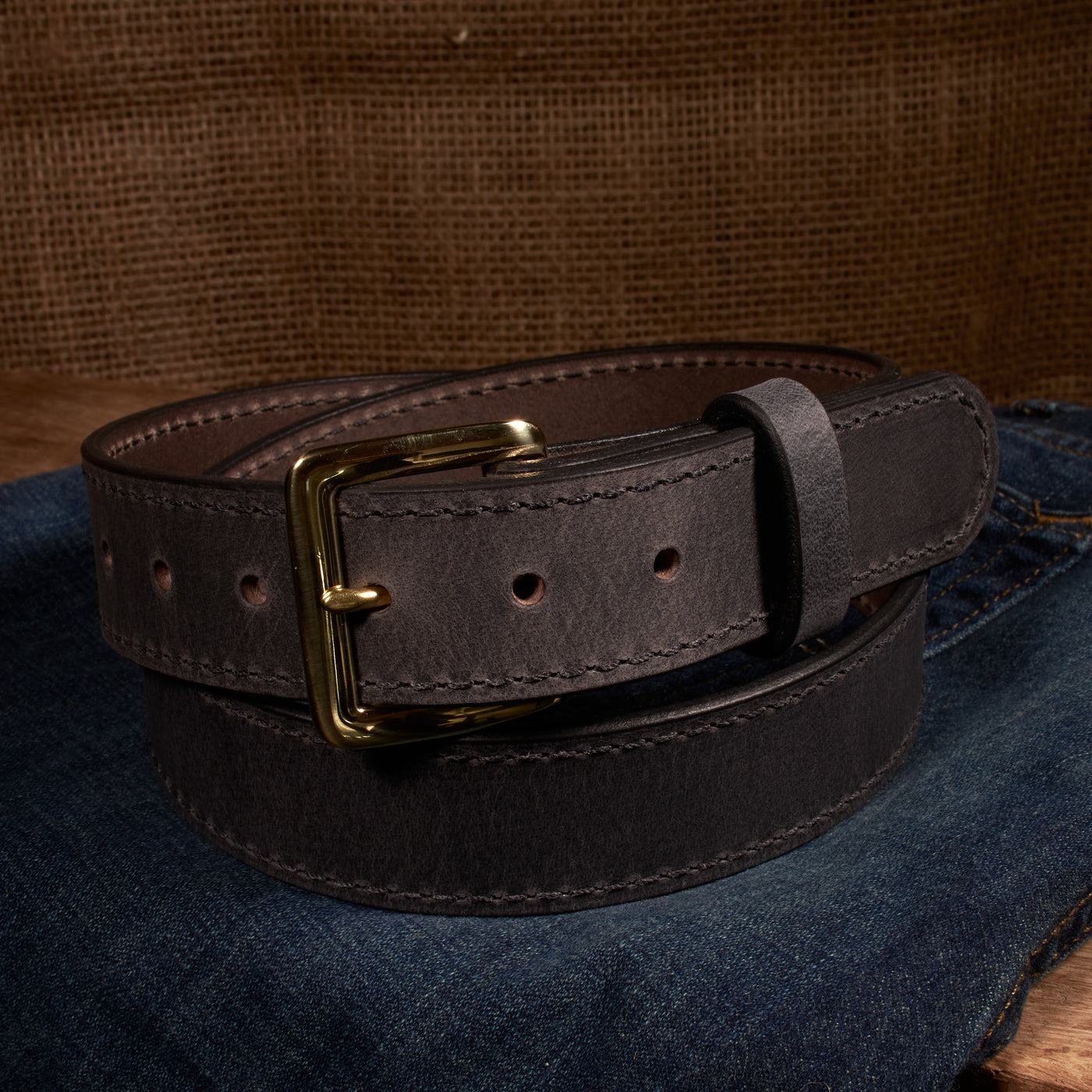 The Classic Series Leather Belt - Solid Brass