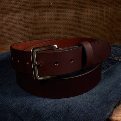 The Classic Series Leather Belt - Brushed Nickel