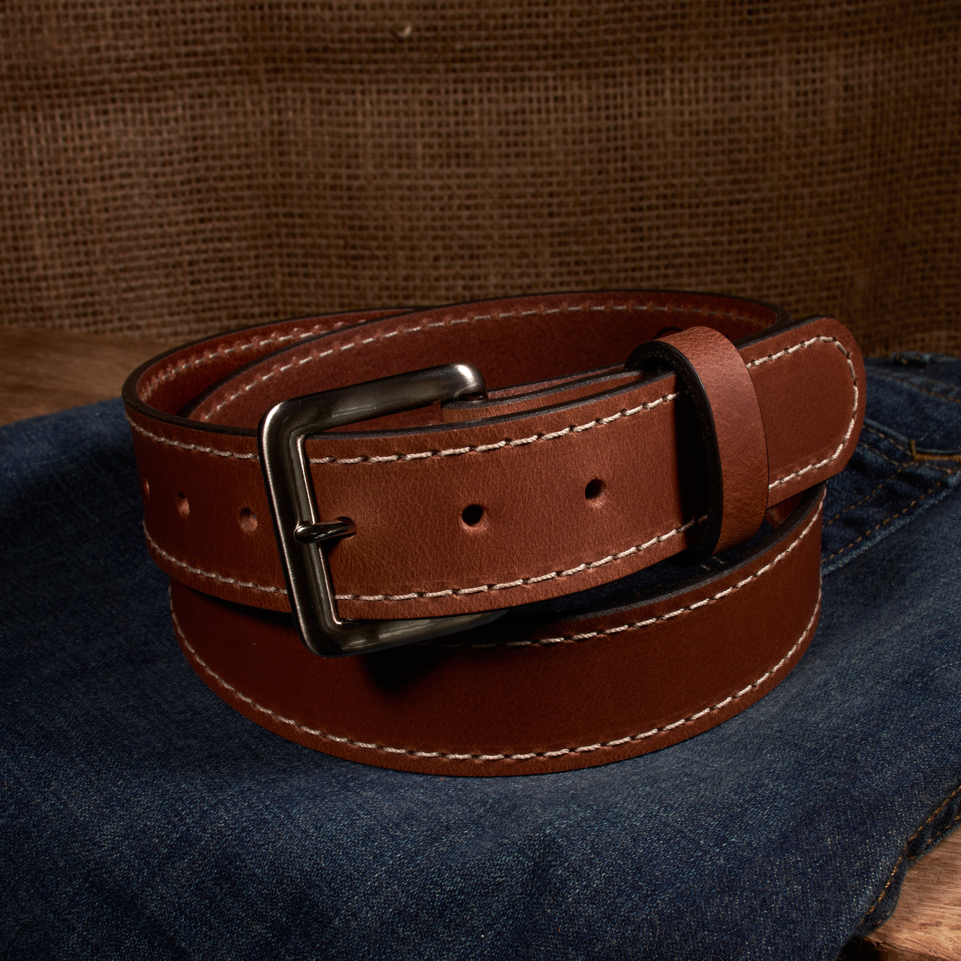 The Classic Series Leather Belt - Brushed Nickel