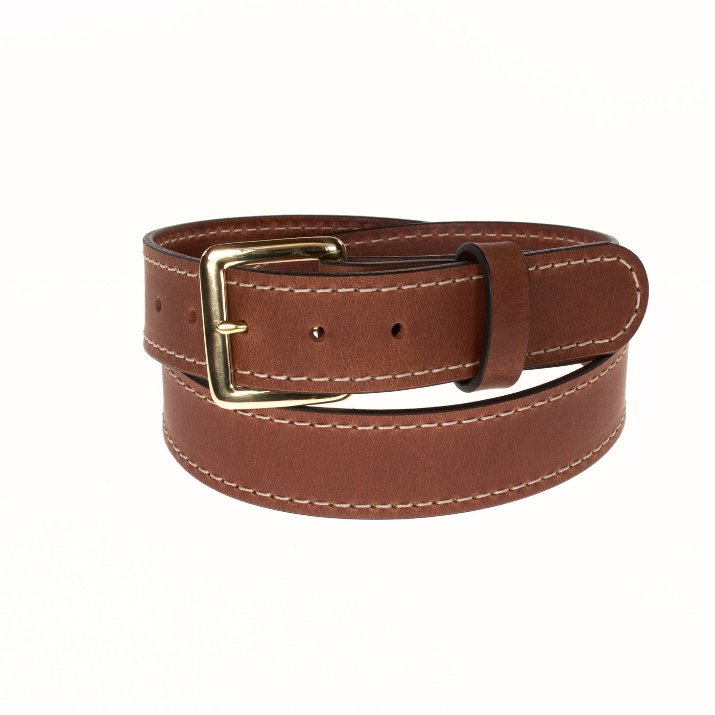 The Classic Series Leather Belt - Solid Brass