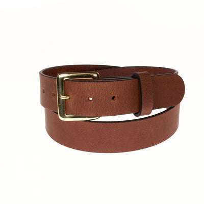 The Classic Series Leather Belt - Solid Brass