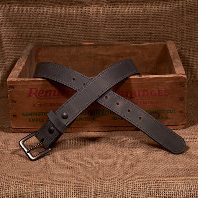 The Classic Series Leather Belt - Gun Metal