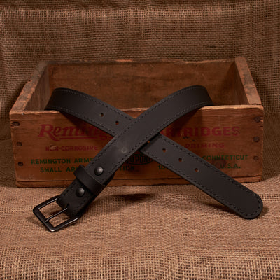 The Classic Series Leather Belt - Gun Metal