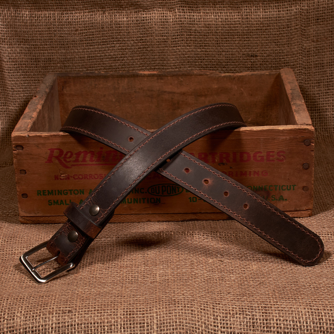 The Classic Series Leather Belt - Brushed Nickel