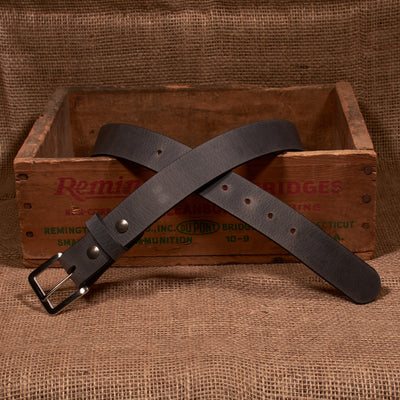 The Classic Series Leather Belt - Brushed Nickel