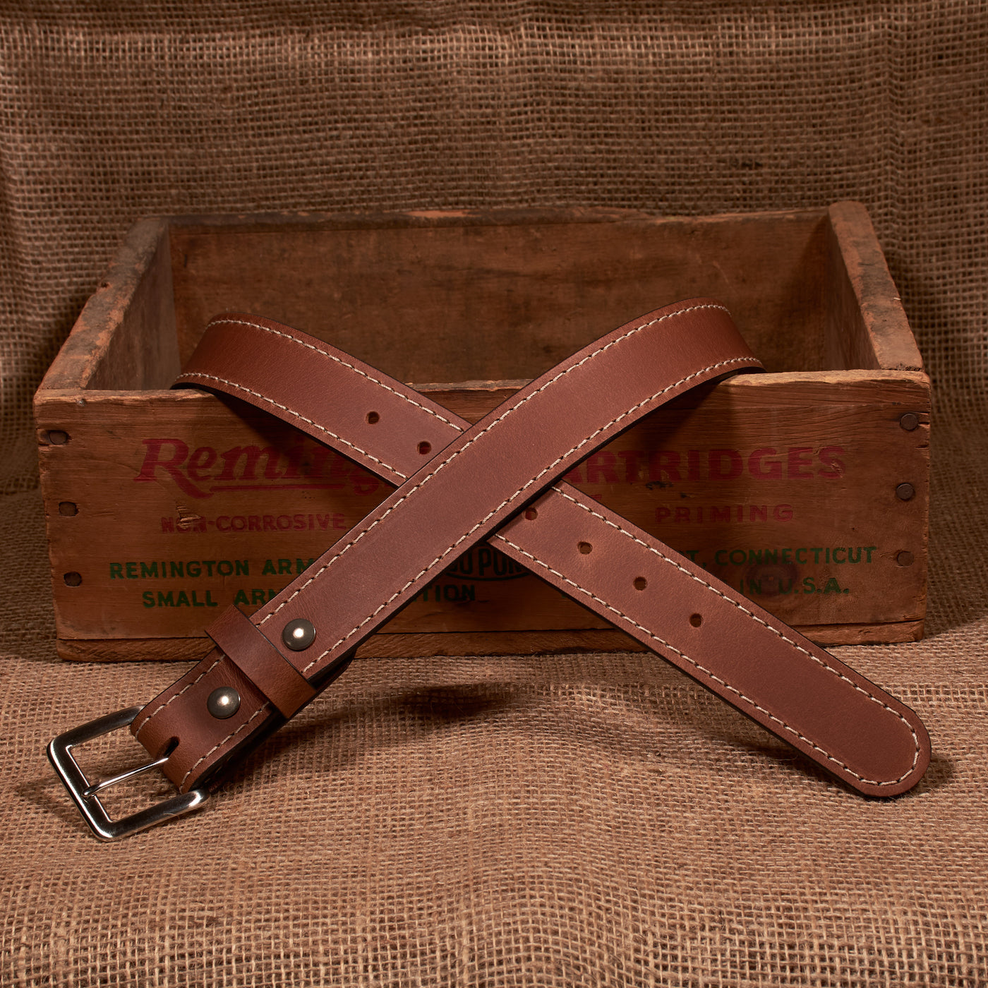 The Classic Series Leather Belt - Brushed Nickel