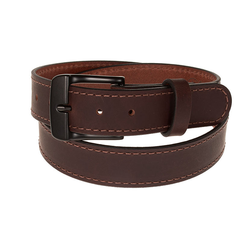 Frontier Premium Leather Belt - Black Buckle