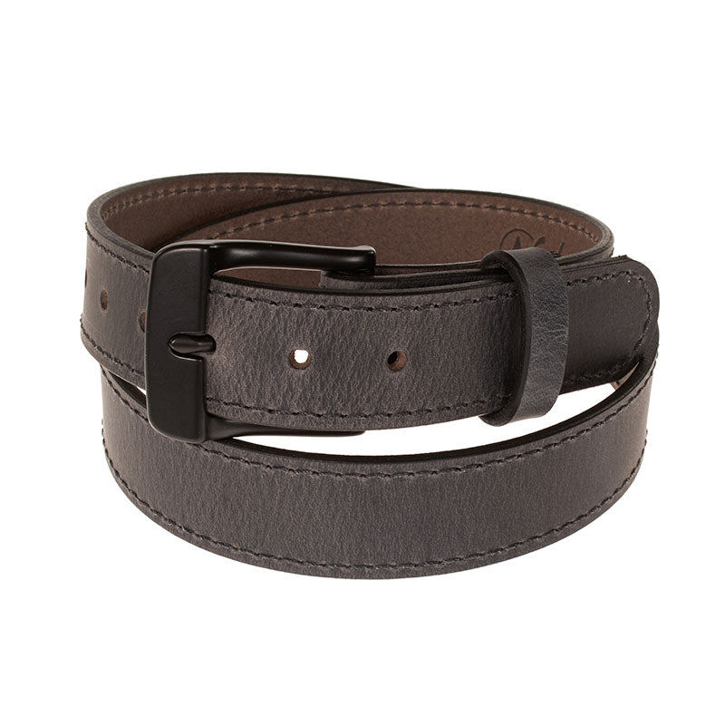 Frontier Premium Leather Belt - Black Buckle