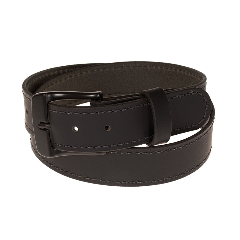 Frontier Premium Leather Belt - Black Buckle