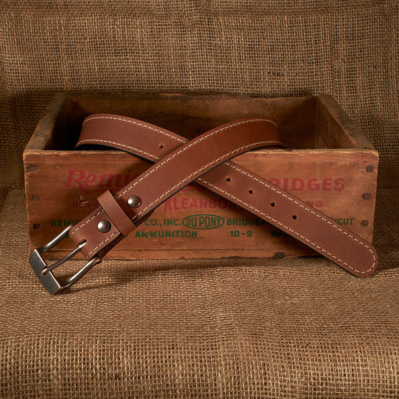 Frontier Premium Leather Belt - Antique Copper