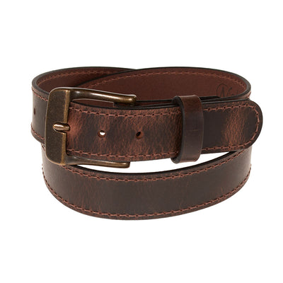 Frontier Premium Leather Belt - Antique Brass