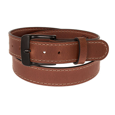 Frontier Premium Leather Belt - Black Buckle