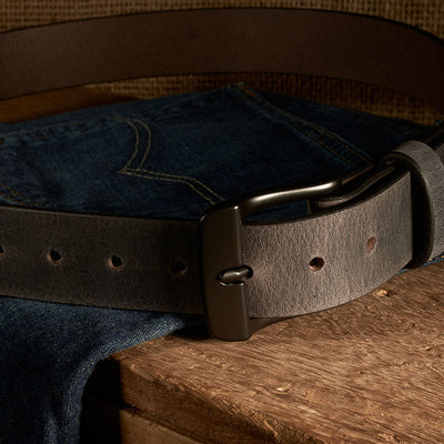 Frontier Premium Leather Belt - Black Buckle