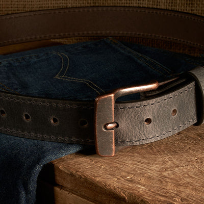 Frontier Premium Leather Belt - Antique Copper