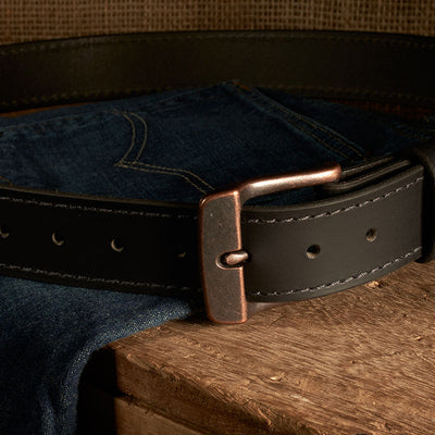 Frontier Premium Leather Belt - Antique Copper