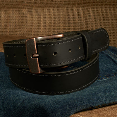 Frontier Premium Leather Belt - Antique Copper