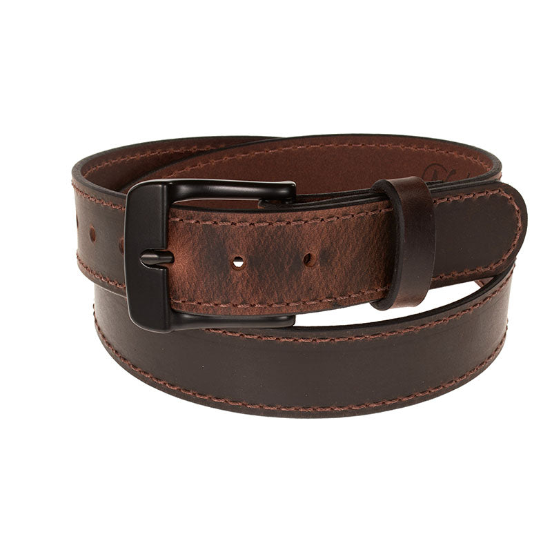 Frontier Premium Leather Belt - Black Buckle