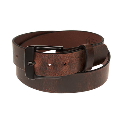 Frontier Premium Leather Belt - Black Buckle