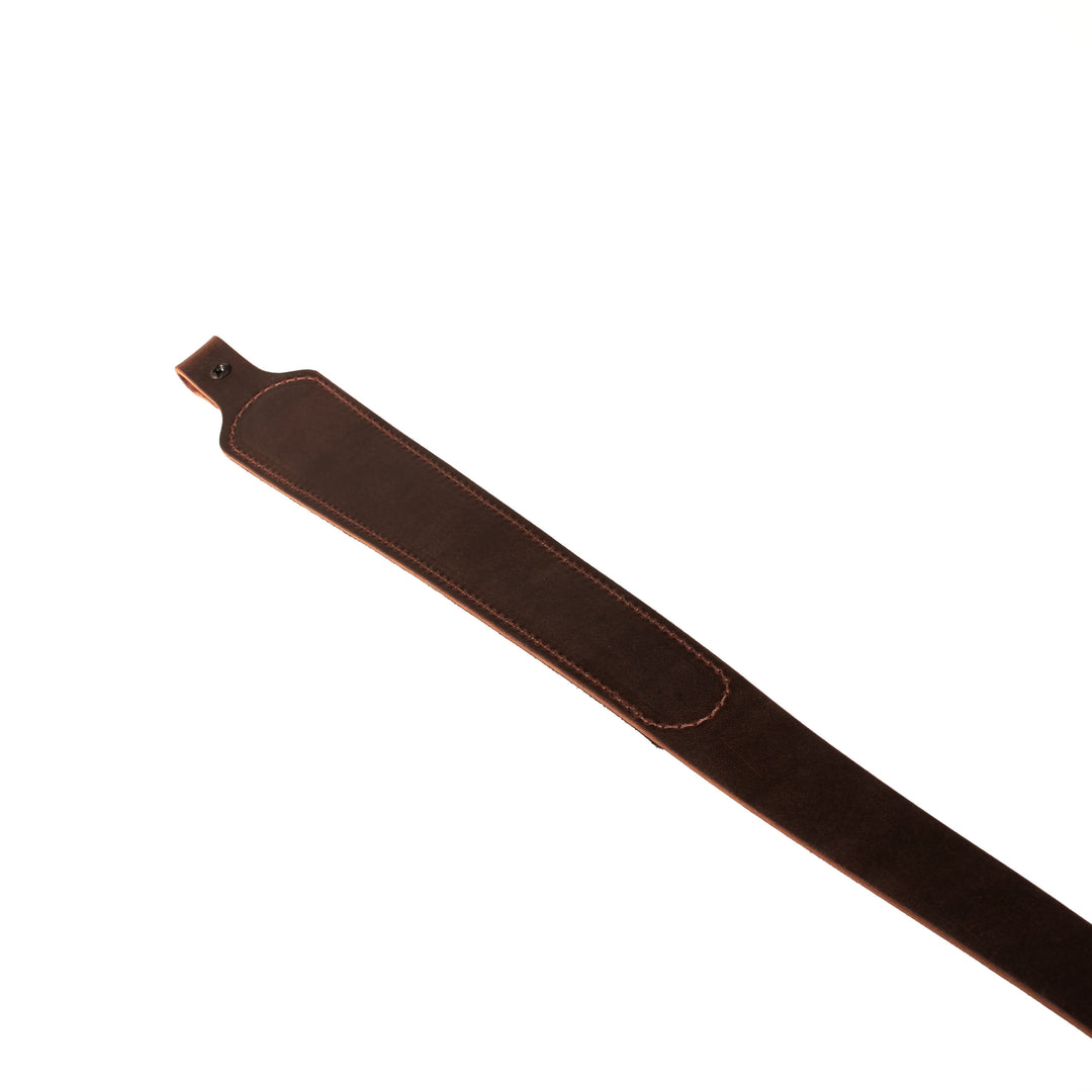 BF700 Buffalo Leather Cobra Style Rifle Sling – Padded with Suede Back – Amish Handmade in USA