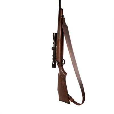 BF700 Buffalo Leather Cobra Style Rifle Sling – Padded with Suede Back – Amish Handmade in USA