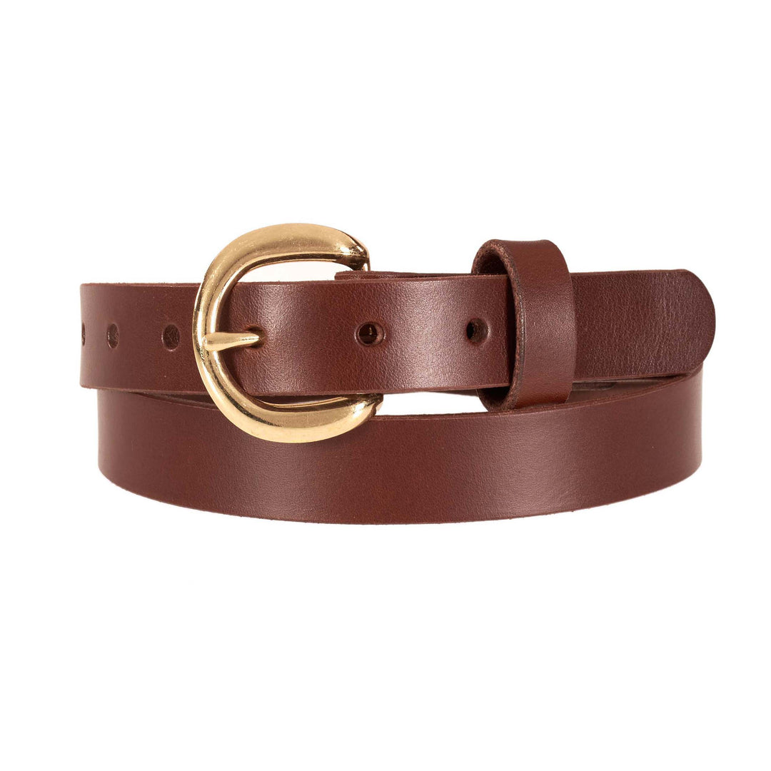 Women’s Belt – Premium Bridle Leather Belt for Jeans, Dresses & Everyday Wear with Solid Buckle