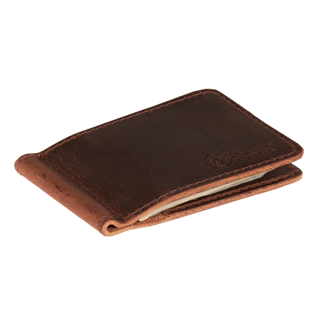 The Lincoln – Slim Minimalist Leather Bifold Wallet with Money Clip